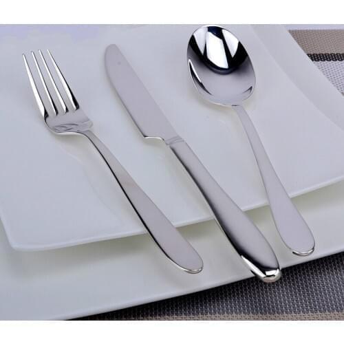 Three-piece sterling silver western tableware set, steak knife and fork, western silver knife, silver spoon and silver fork
