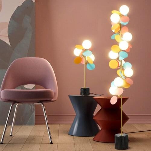 Nordic Minimalist LED Floor Lamps Modern Glass Led Standing Lamps Living Room Gold Metal Luminaria Lamparas Home Decor Fixtures