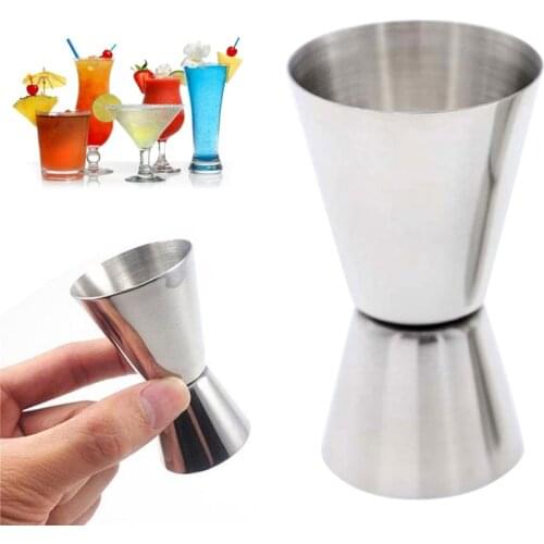 Newest 25/50ML Stainless Steel Bar Wine Cocktail Shaker Jigger Single Double Shot Drink Mixer Wine Pourers Measurer Cup Bar Tool