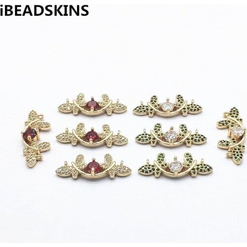 New arrival! 28x11mm 30pcs Cubic Zirconia Butterfly Connectors for Hand Made Earrings DIY parts,Jewelry Findings & Components