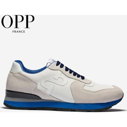 OPP Mens Shoes Cow Leather Flats Fashion Shoes Genuine Leather Lace-up Sports Shoes Mens Casual Footwear Sneakers