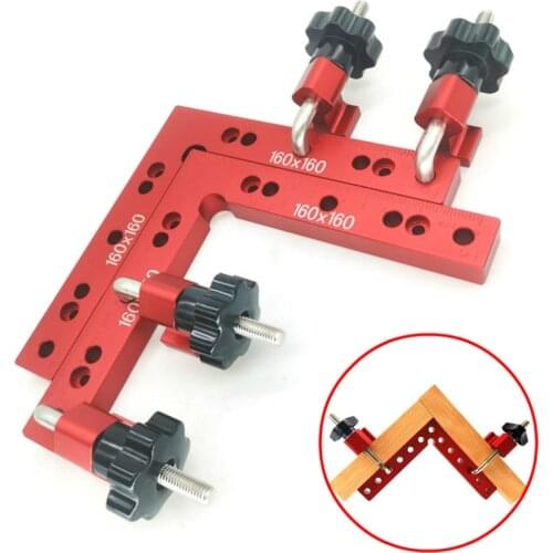 Woodworking Adjustable Corner Clamping Ruler Aluminium Right Angle Clamps G Clamp L-Shaped Auxiliary Fixture Positioner Clip