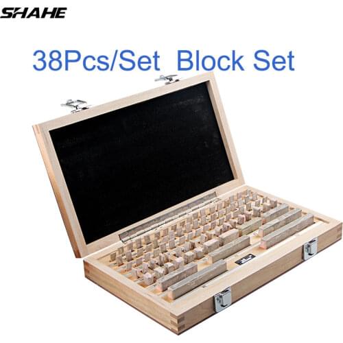 Shahe 38Pcs/Set 1 grade 0 grade Inspection Block Gauge Test Caliper Blocks Measurement Instruments