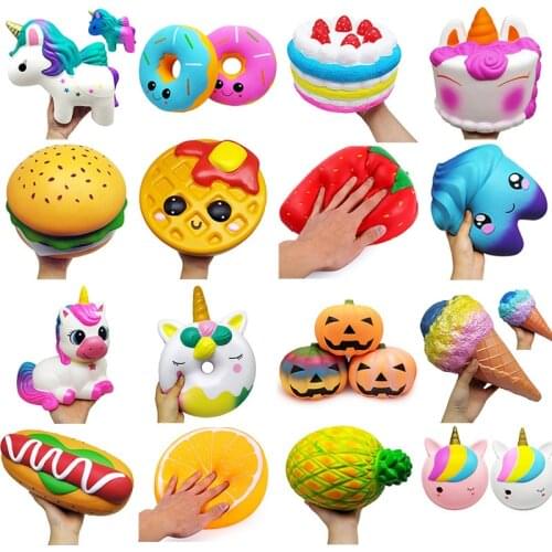 PU Super Large Slow Rebound Bread Decompression Toy Squishy Giant Fruit Pinch Music Ornaments Decompression Vent