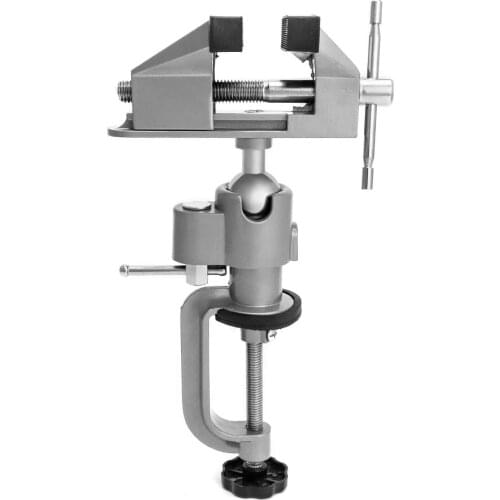 Table Vise with 360 degrees Swiveling Head Clamp for Crafting Painting Sculpting Soldering 3-inch Rotatable Tabletop Clamp Vice
