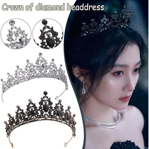 Bling Rhinestone Tiaras and Crowns Bridal Headbands for Women Girls Wedding Headpieces Baroque Princess Crown diadema FORSEVEN