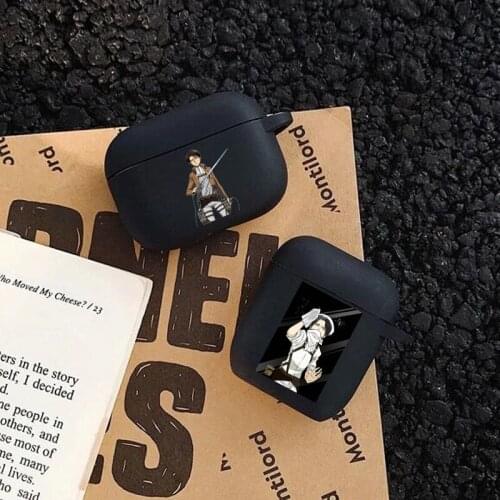 The Japan Anime Attacking Giant black TPU silicone Bluetooth Airpod Case For Airpods 1/2 Airpods pro 3 TPU soft cover