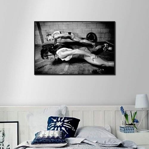 Womens Fitness Canvas Painting Wall Art Inspirational Fitness Picture Poster Print Wallpaper Living Room Bedroom Gym Decoration