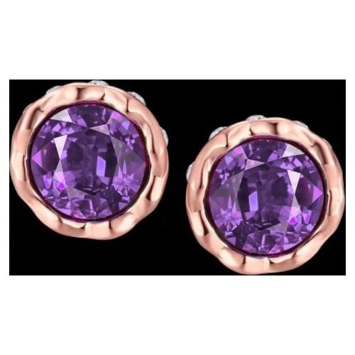 2021 NEW Fashion jewelry 8 Colors heart stud crystal earrings made with Austrian Elements for women brand WOMAN gift