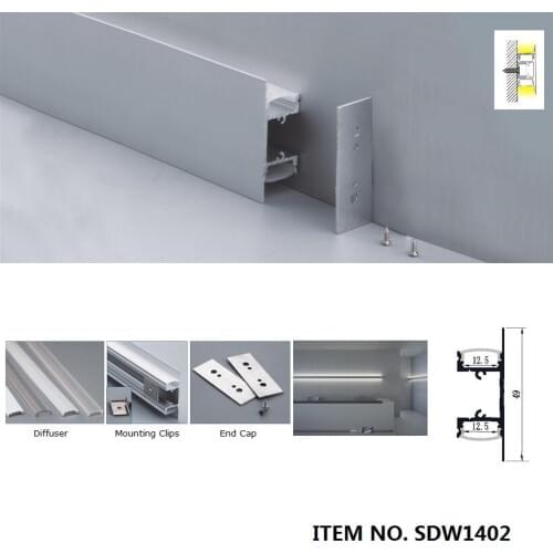 1M Wall Mounted Led Aluminum Profile,Aluminum LED profile for wall light,without internal driver, Light from Up and down SDW050