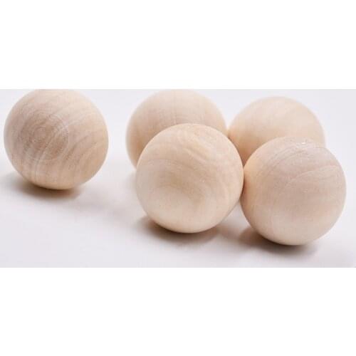 100pcs Wood Bead Round Big Balls Wooden No Holes Different Sizes For Jewelry Making Findings DIY crafts Accessories supply