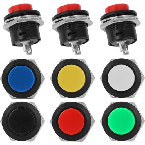 2PC Mini Momentary On/Off Push Buttons Horn Start Switch for Auto Car Auto Interior Replacement Parts