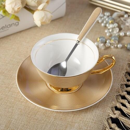 200MLFine Bone china coffee cups and saucers and spoon set tazas de cafe espresso tea cup Porcelain Teacup Afternoon tea party