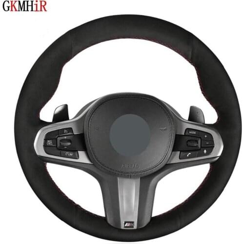 Hand-stitched Soft Black Suede Car Steering Wheel Cover For BMW M Sport G30 G31 G32 G20 G21 G14 G15 G16 X3 G01 X4 G02 X7 G07