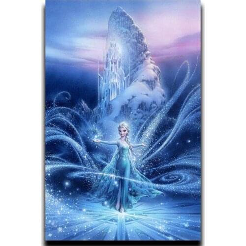 Disney Diy 5D Diamond Painting Princess Elsa Diamond Mosaic Embroidered Cross Stitch Kit Full Round Diamond Home Decoration Art