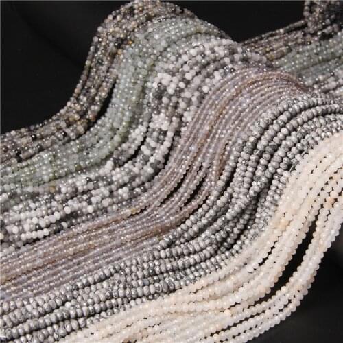 24 Colors Available 1Strand 3mmX4mm Czech Quartzs Agat Rondelle Facted Beads For Jewelry Making Diy Needlework Wholesale 38CM
