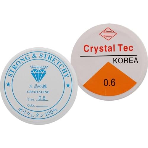 20m Two Sizes Elastic Thread Stretchy Cord For Jewelry Making 0.6mm + 0.8mm Power