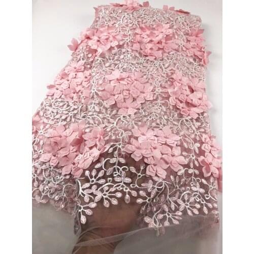 French Net Lace Fabric 2018 Latest african lace fabric with embroidery mesh tulle lace fabric A727-8