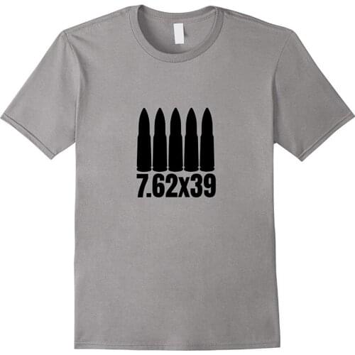 Bold "7.62 X 39" Ammo T-Shirt; Ak-47 Sks & Vz-58 Ammunition brand Cotton Men Basic Tops Fitness T Shirt Summer Hot Sale Tees