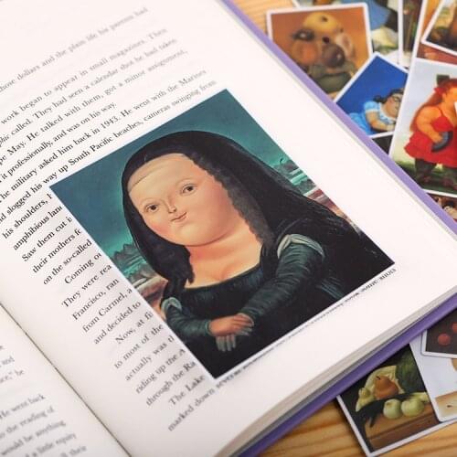 41PCS Interesting oil painting art Stickers Crafts And Scrapbooking stickers book Student label Decorative sticker kids toys