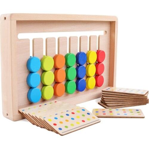 JaheerToy Seven Color Game Color Cognition Montessori Early education toys for Baby Children Kids Wooden Toy