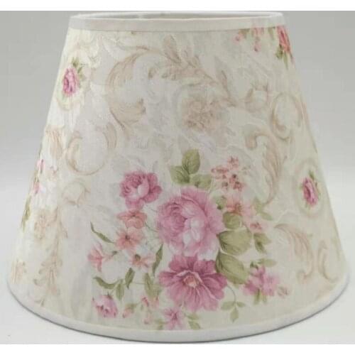E27 Art Deco Lamp shades for table lamps flower pattern fabric round lampshade modern style lamp cover for home decoration