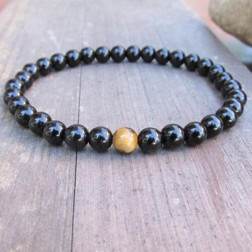 Mens Onyx Tiger Eye Bracelet Mens Beaded Bracelet Mens 6mm Beads Bracelets Husband Gift Boyfriend Gift wrist Bracelets Mala