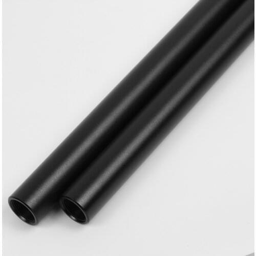 45cm 18" Long Aluminium Metal Diameter 19mm Rod Rail Tube fr Follow Focus 4K HDV Camcorder Rig DSLR Support Camera Studio EVF