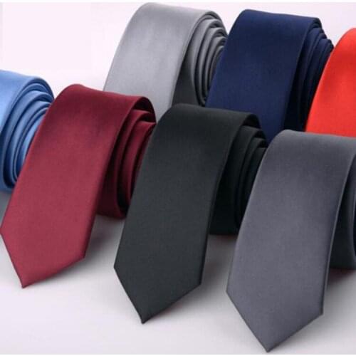 New Solid Color 6cm Narrow Version Dress Tie Fashion Party Wedding Suit Tie Casual Business Trendy Simple Tie Gift of Man