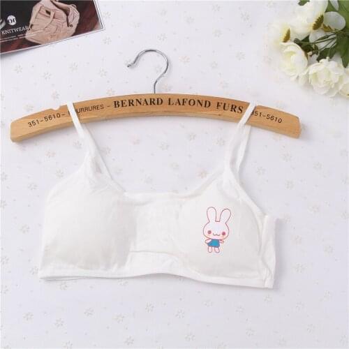Teenage Cotton Underwear for Young Girl Children Girl Cutton Cartoon Wireless Bra for Kids and Teens Puberty Clothes