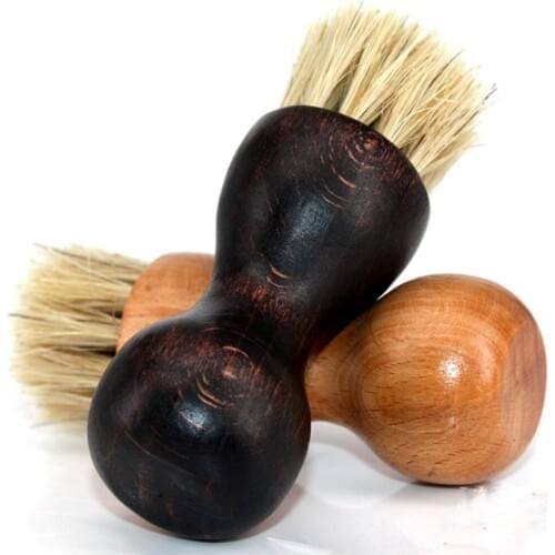 Leather Shoes Supplies Buffing Brush Portable Boot Shoes Brush Wood Handle Home Cleaning Tool 1 PC Mini Hog Bristle Brushes