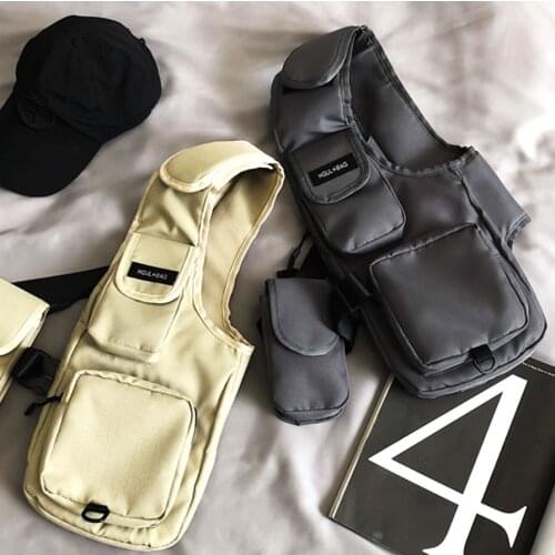 2020hiphopTS backpack unisex ins hot chest Rig Military tactical shoulder bag Functional package trendsetter Prechest
