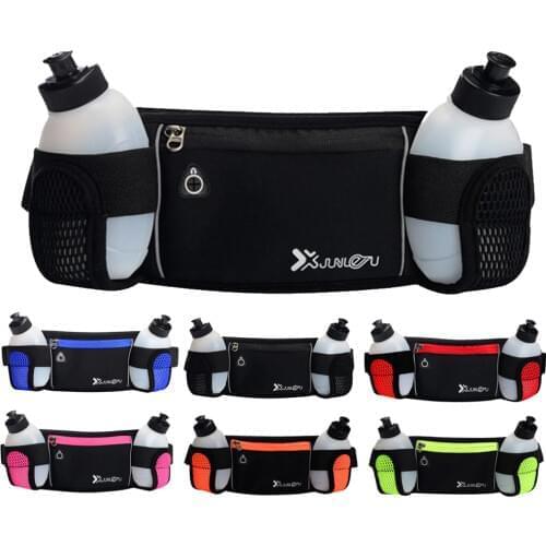 Trail Dual Pocket Running Bag Running Marathon Waist Belt For Phone Unisex Sports Fanny Pack Fitness Waist Pack Water Bottle