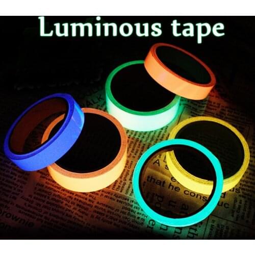 1/3/5M Luminous Fluorescent Night Self-adhesive Glow In The Dark Sticker Tape Safety Security Home Decoration Warning Tapes