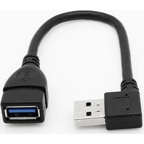 Usb 3.0 Angle 90 Degree Extension Cable Male To Female Adapter Cord Data Left