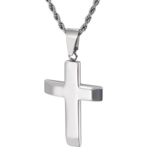 Street fashion religious believers jewelry fashion creative cross mens stainless steel pendant necklace