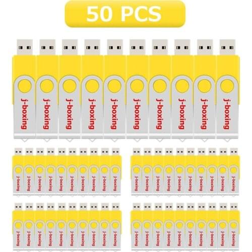 J-boxing 50PCS 1GB USB Flash Drive Memory Flash Stick Metal Small Capacity Pen Storage for PC Mac Laptop Tablet Car Studio 1 GB