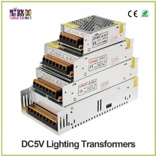 High-quality DC5V 12V 24V 36V 3V led Strip Power to Adapter AC100-240V 1A 2A 3A 4A 5A 6A 8A 10A 15A 20A 30A 40A 50A Power Supply