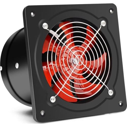 6 Inch Exhaust Fan Kitchen Extractor Bathroom Window Fan Fume Ventilation Pipe Powerful Silent Vent Fan for Hole160-170mm Blower