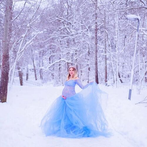 Women Pregnant Maternity Dress for Photography photo shoot Summer Lace Maxi Dress Pregnancy Maternity Clothes