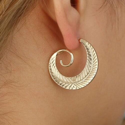 Spiral Earring for Women Bohemian Style Drop Stud Earrings Lovers Trendy Jewelry Accessories Wholesale Kolczyki Kpop
