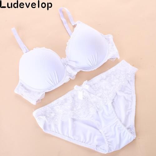 Favorsexy New Women Lace Underwear Push Up Side Support Plunge Bra and Panty Set Lingerie Plus Size Bras Briefs Sets