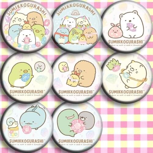 Badge Anime Corner Bio Sumikko Gurashi Sumikkogurashi Cosplay Bedge Brooch Pin Collect Badges For Backpack Bags Button Toys Gift
