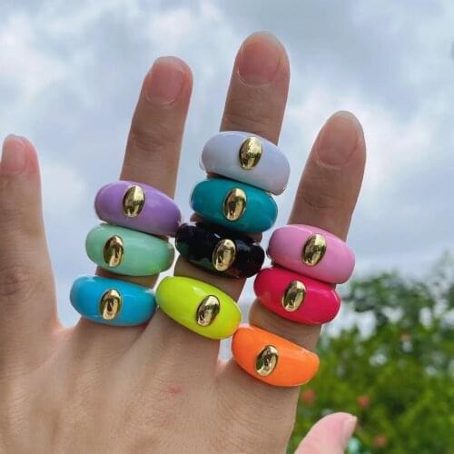 10PCS, Enamel Dripping Oil Adjustable Opening Ring For Women,Wedding Engagement Jewelry Trendy Colorful Stackable Finger Ring