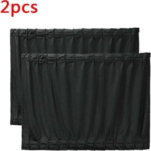 100% brand new polyester track material design 2PCS 50cmcar sun shade side window curtain car foldable UV protection accessories