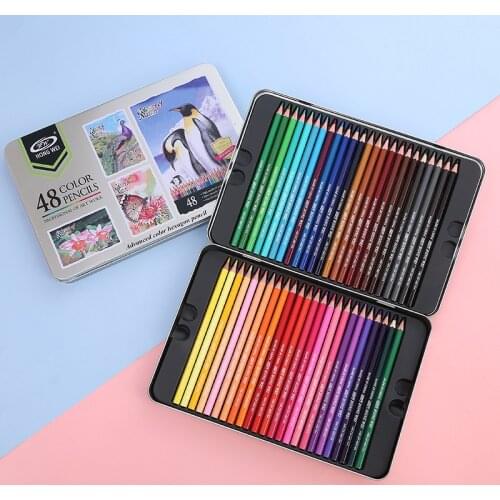 12/24/36/48 Color Oily Colored Pencil Color Lead Set Square Fashion Painting Sketch Artist Art Supplies пастель Art Set