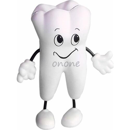 18pcs Tooth Figure Squeeze Toy Soft PU Foam Teeth Model Shape Kawaii Dental Clinic Dentistry Dentist Gift