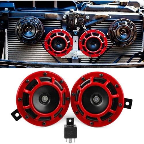 2pc/lot Compact Electric Loud Blast 12V Grille Mount For Super Tone Hella Horn Kit