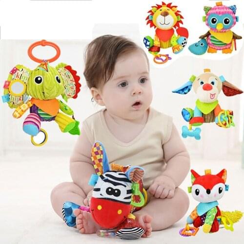 20cm Bed Stroller Hanging Toys Baby Infant Cute Cartoon Animal Early Educational Appease Stuffed Plush Toys Mobile Phone Straps