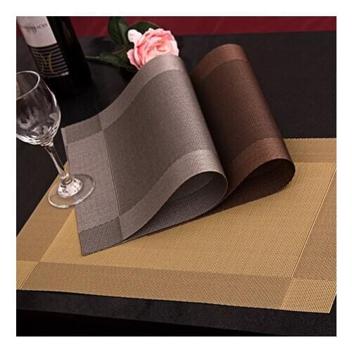 4Pcs/lot New PVC Dining Table Placemat Europe Style Kitchen Tool Tableware Pad Coaster Coffee Tea Place Mat Free Shipping